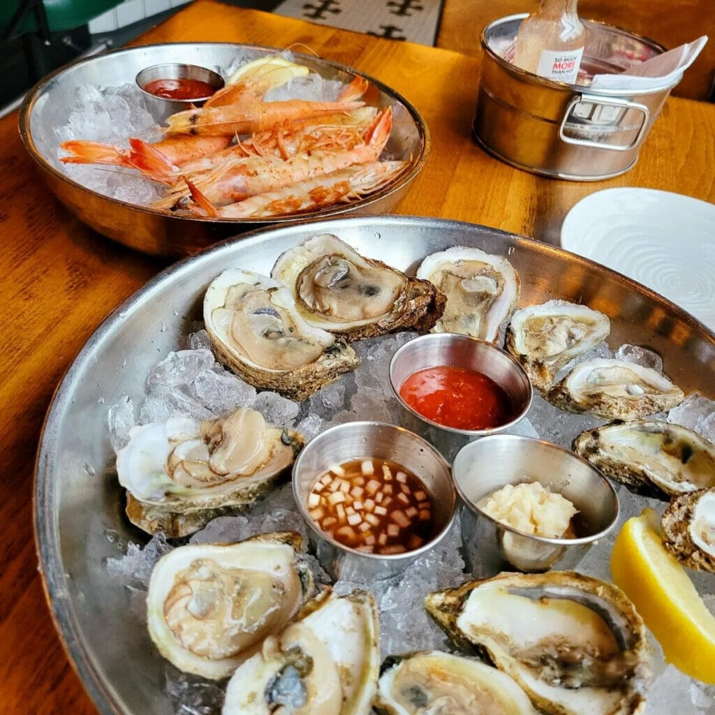 Oysters at the Saltine restaurant 