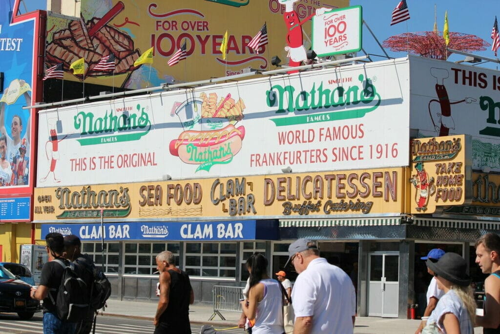 People in Coney Island 