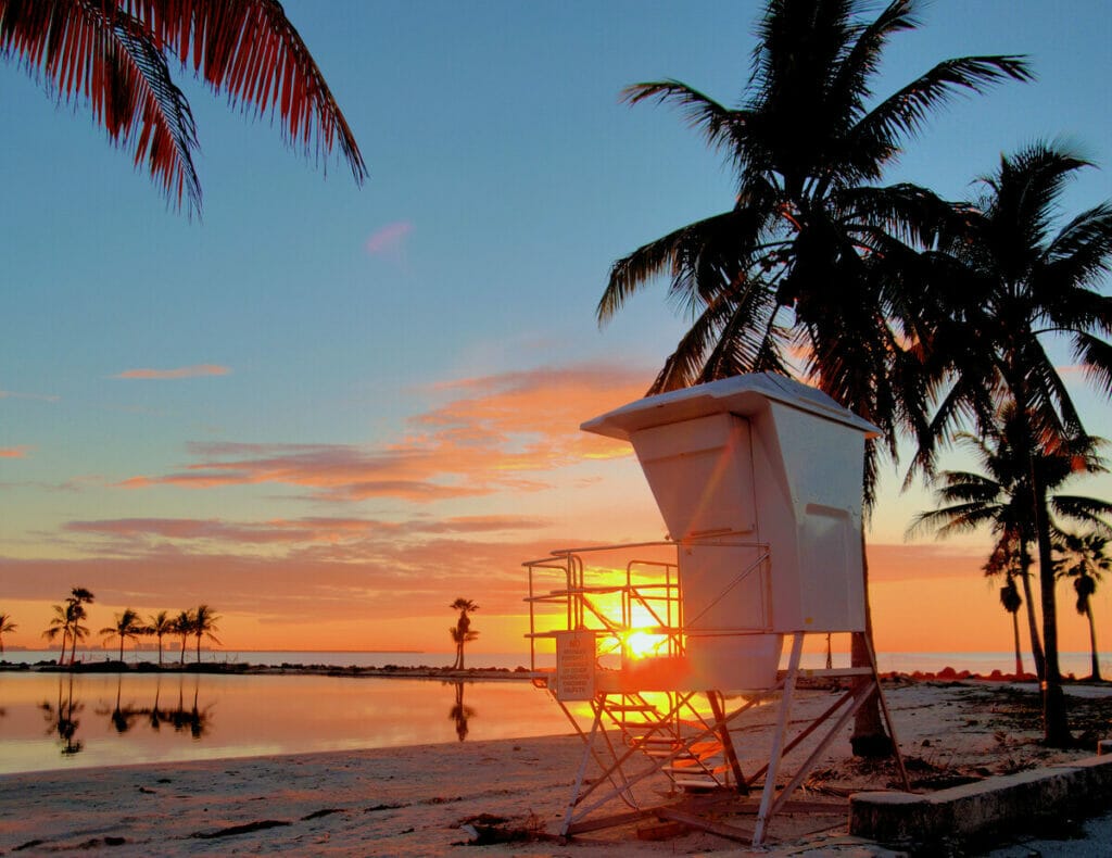 Guard shack at Biscayne Bay 