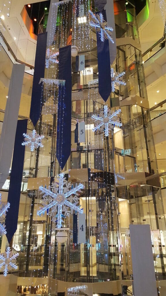 Christmas display at the Chicago Macys store 