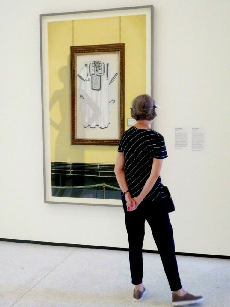 Woman at the Contemporary Art Museum in San Diego 
