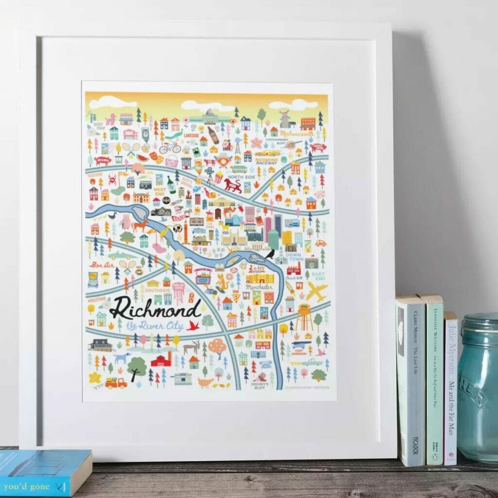 Richmond Virginia Etsy print 