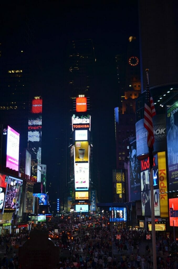 Times Square at night 