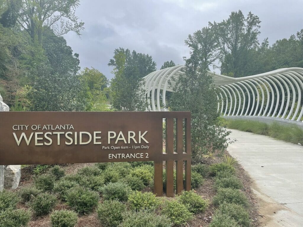 Sign at the Westside Park 