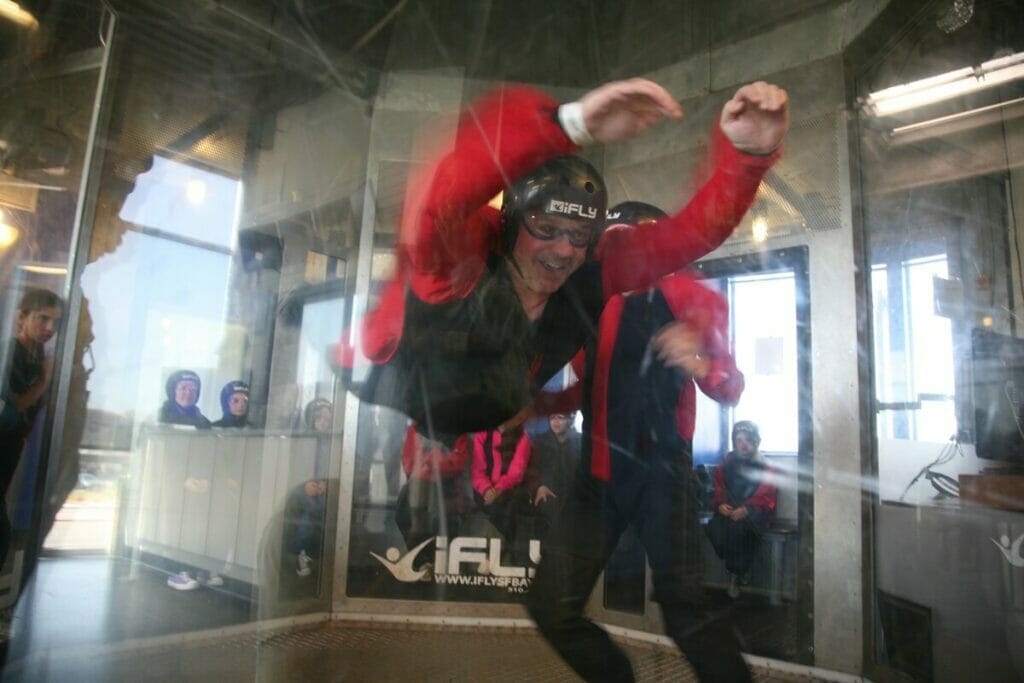 Indoor skydiving