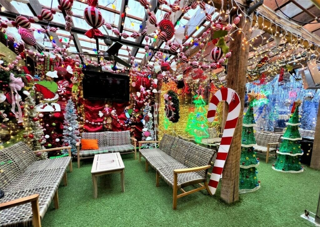 Interior of the Santa Baby bar 