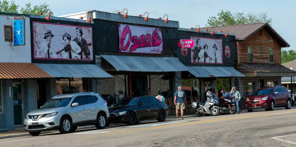 Ozark Cafe in Jasper, small towns in Arkansas 