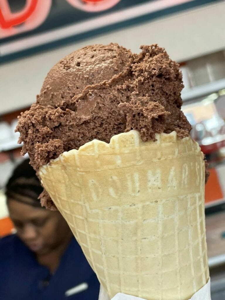 chocolate ice cream cone