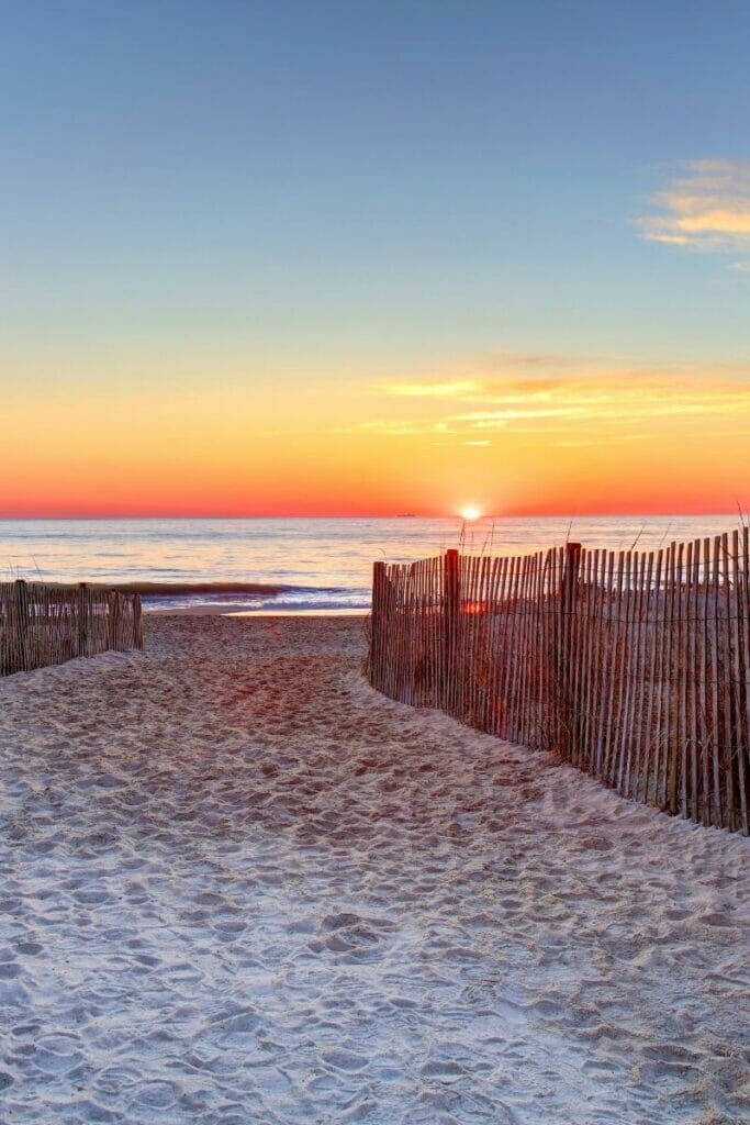 Delaware beach sunset 