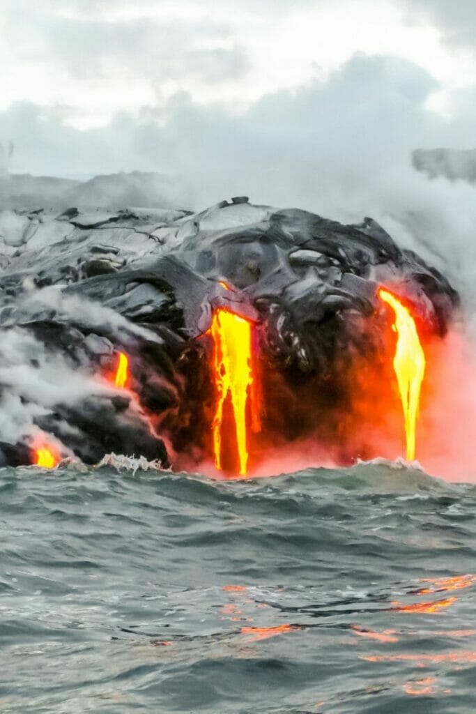 Hawaiian volcano erupting