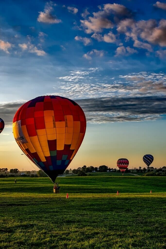 Hot air balloons in Iowa 