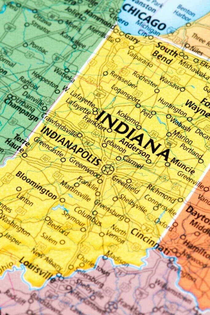 map of Indiana