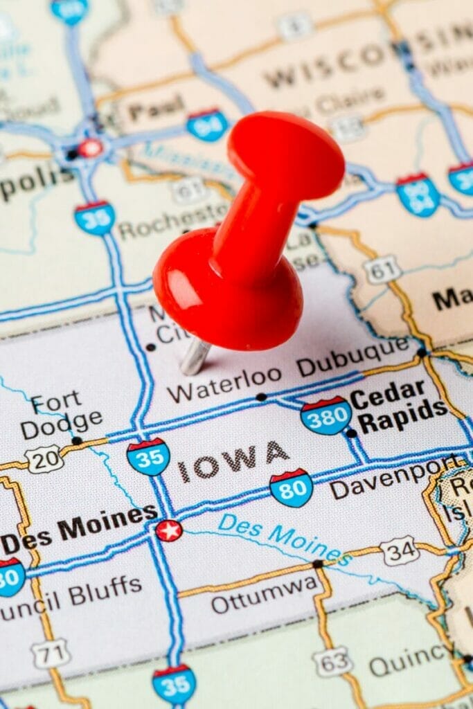 Iowa map 