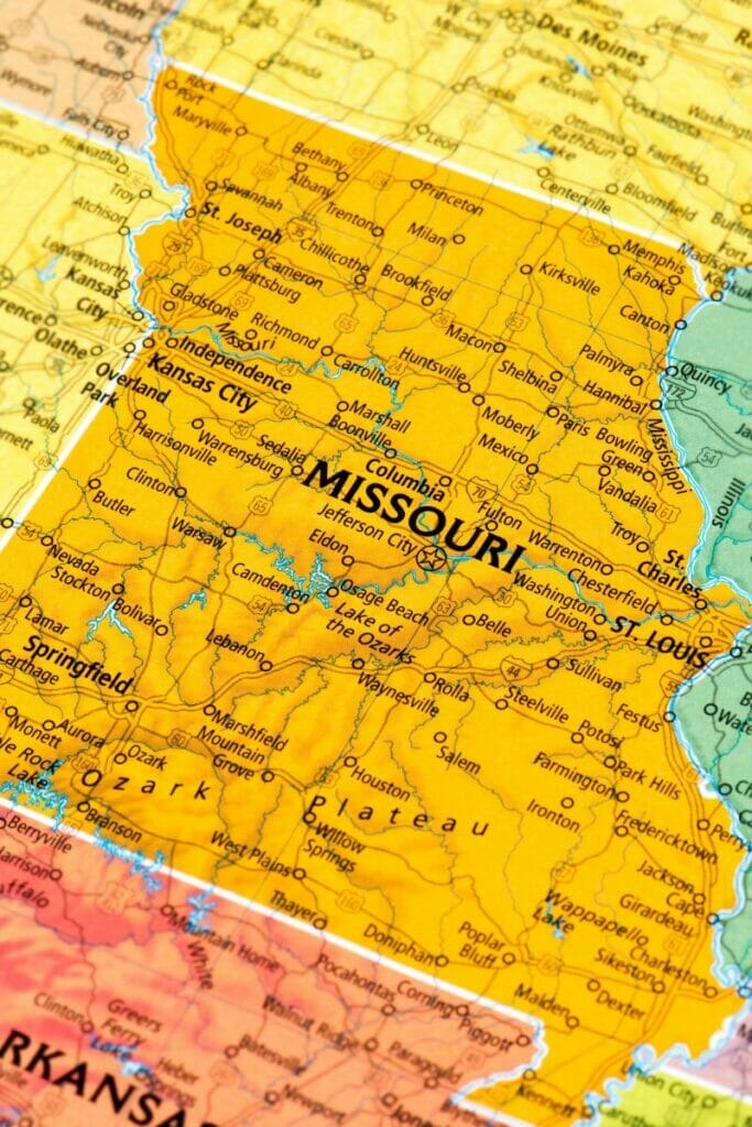 Map of Missouri 