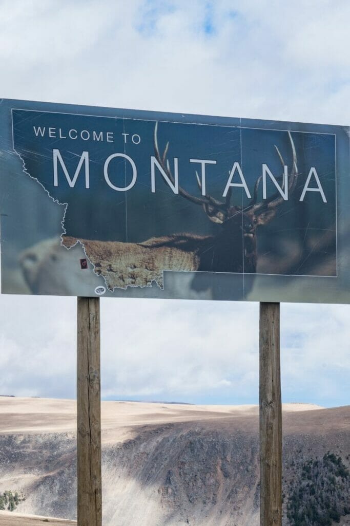 Welcome to Montana sign 