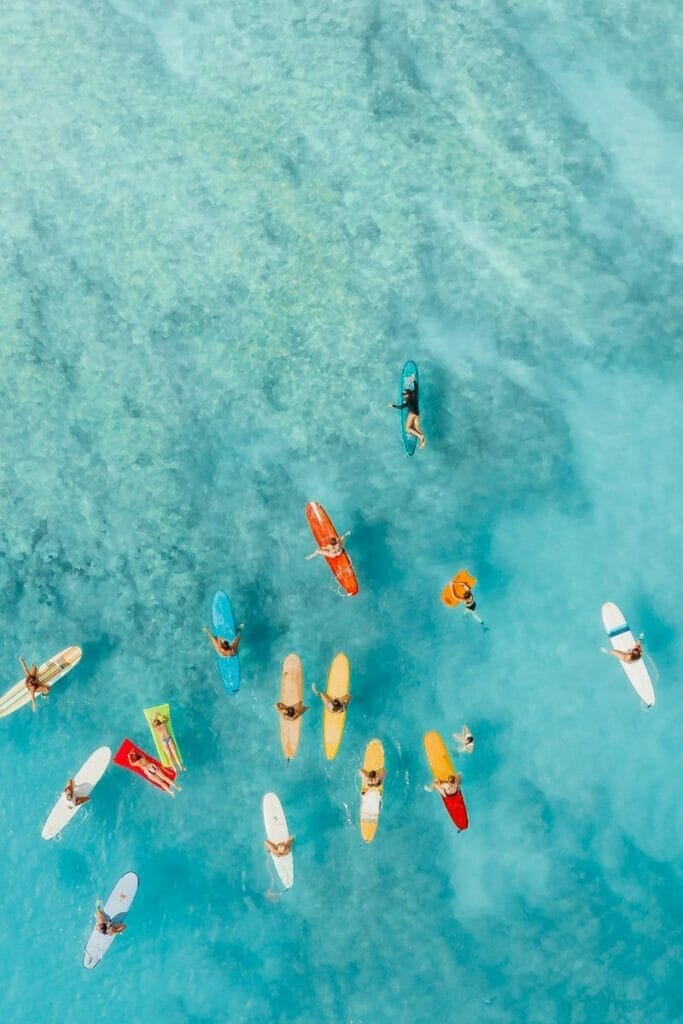 surfing in Hawaii
