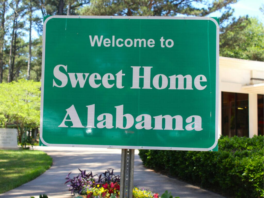 Sweet Home Alabama sign