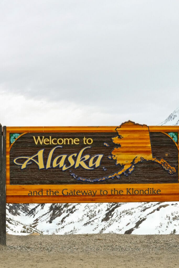 welcome to Alaska sign