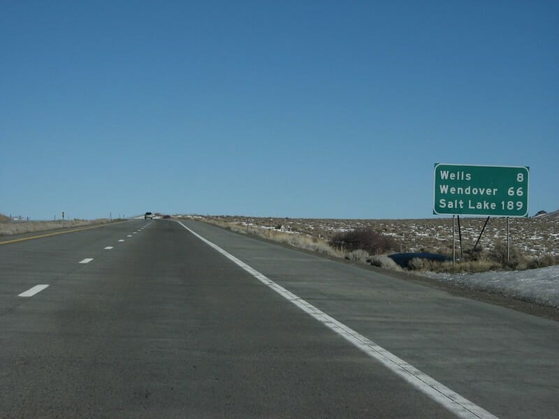 Wells highway sign 