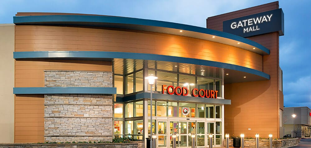 The Food Court entrance to Gateway Mall in Lincoln Nebraska