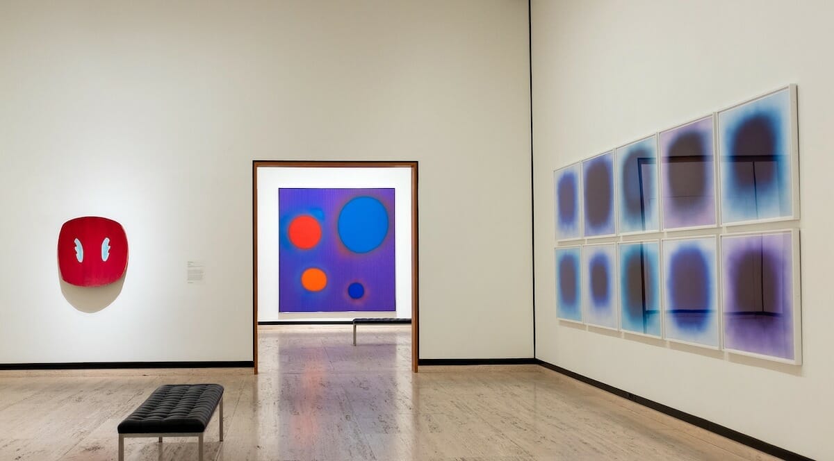 A modern abstract art gallery in the Sheldon Museum of Art in Lincoln NE