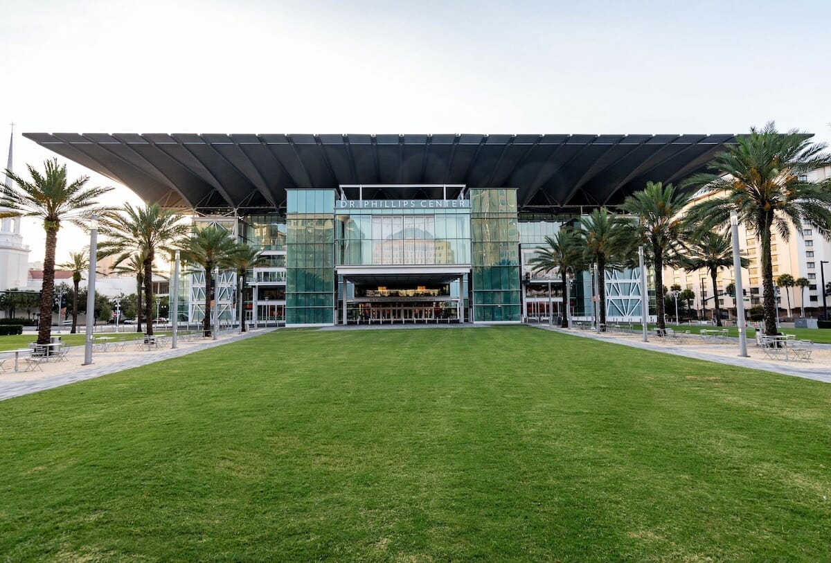 Exterior of the Dr. Phillips Center for the Performing Arts in Orlando Florida