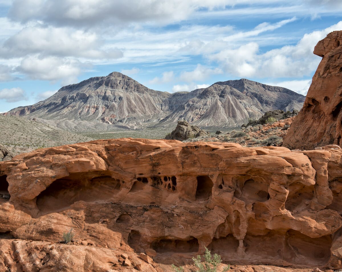 Caves and rocks at the Bowl of Fire in Henderson Nevada