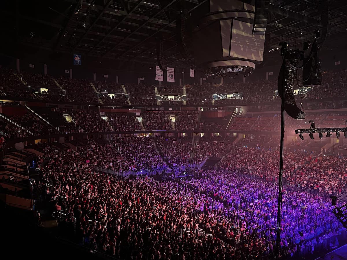 A packed stadium at one of the Amway Center in Orlando concerts