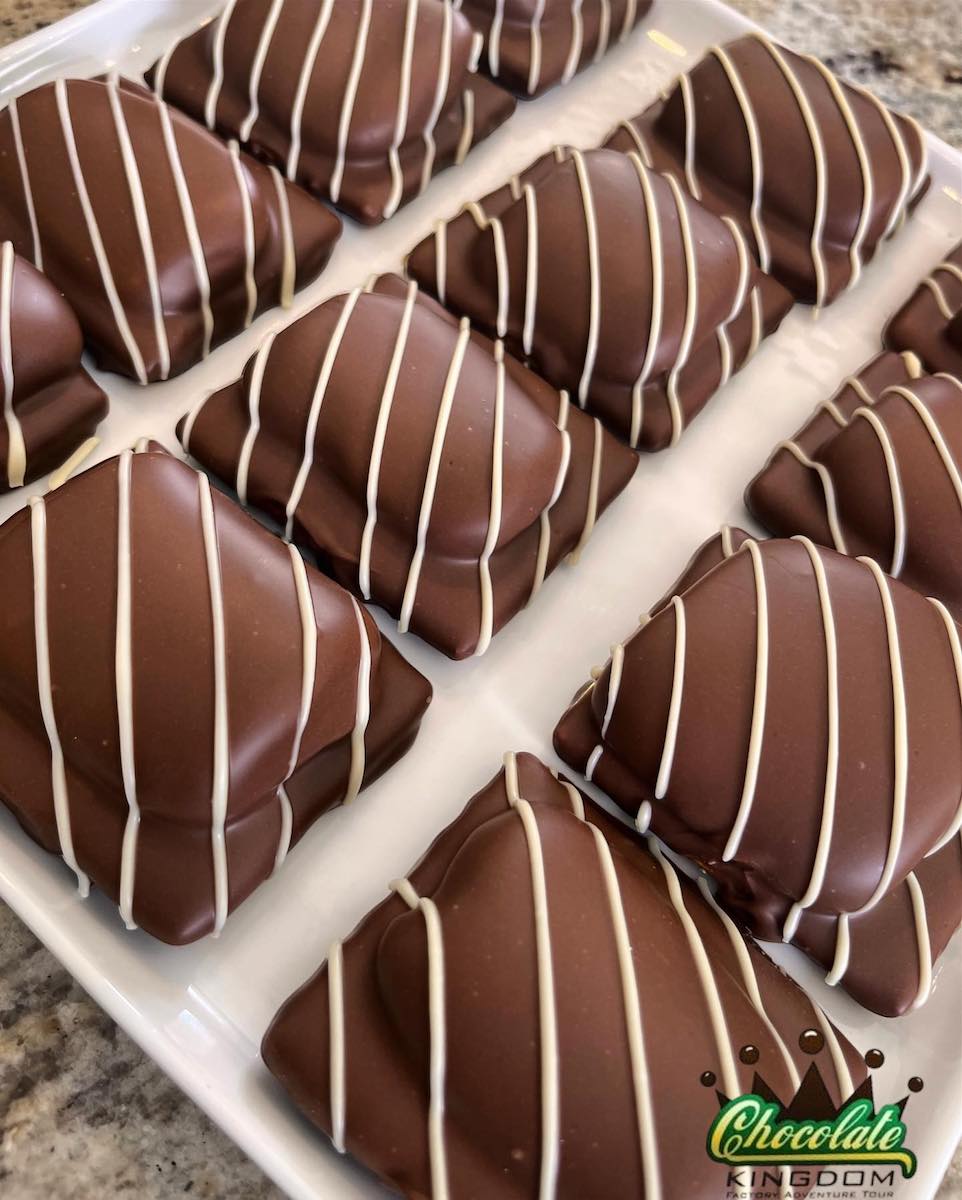 close-up of chocolate treats at Chocolate Kingdom in Orlando