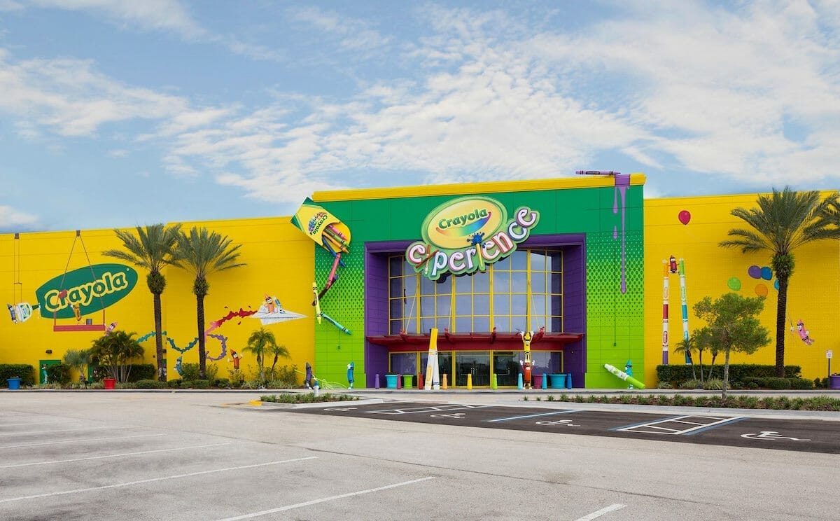 Exterior of the colorful Crayola Experience in Orlando
