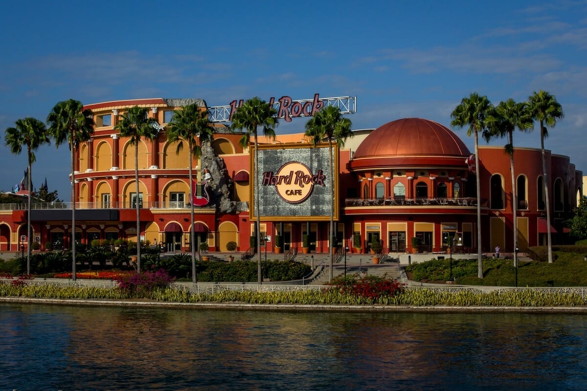 exterior of Hard Rock Cafe Orlando in Universal CityWalk Orlando