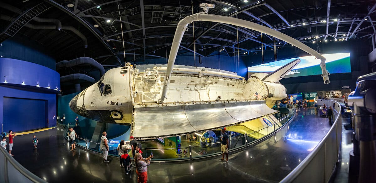 Space Shuttle Atlantis on display at the Kennedy Space Center in Florida