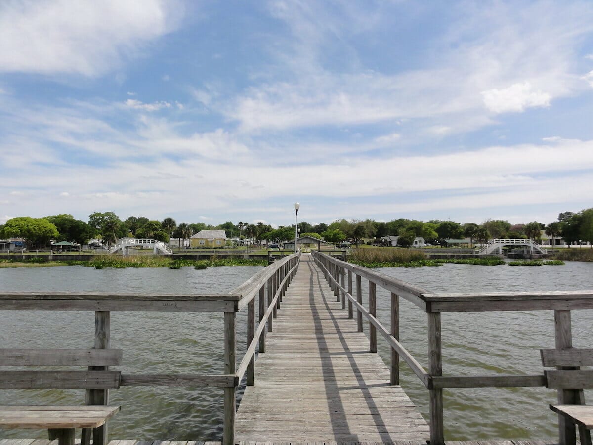 a view of Lake Apopka from the docks