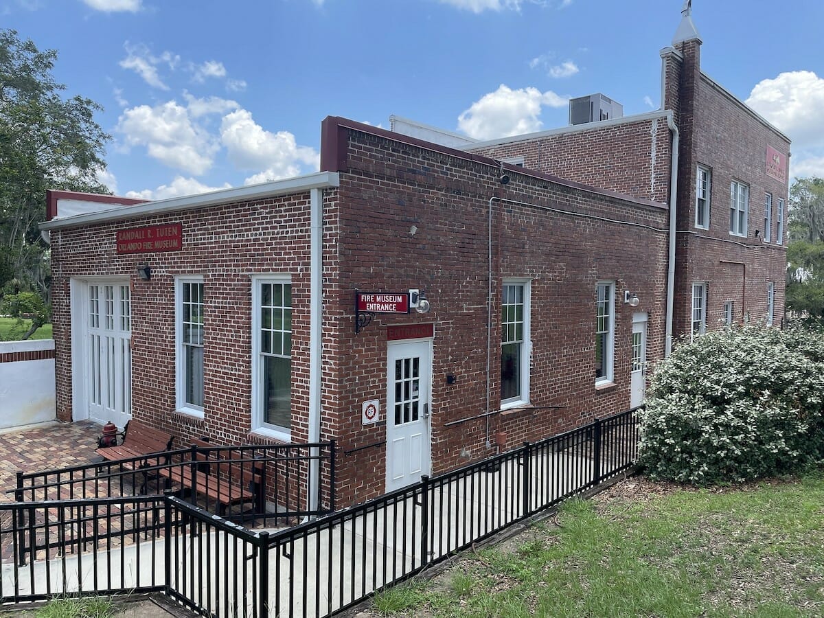 brick exterior of the Orlando Fire Museum