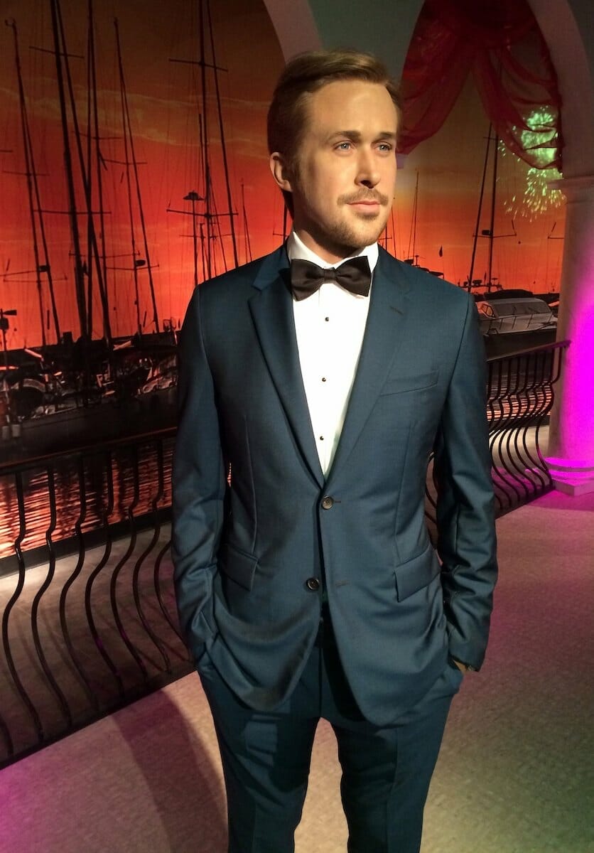 wax figure of Ryan Gosling at Madame Tussauds Orlando