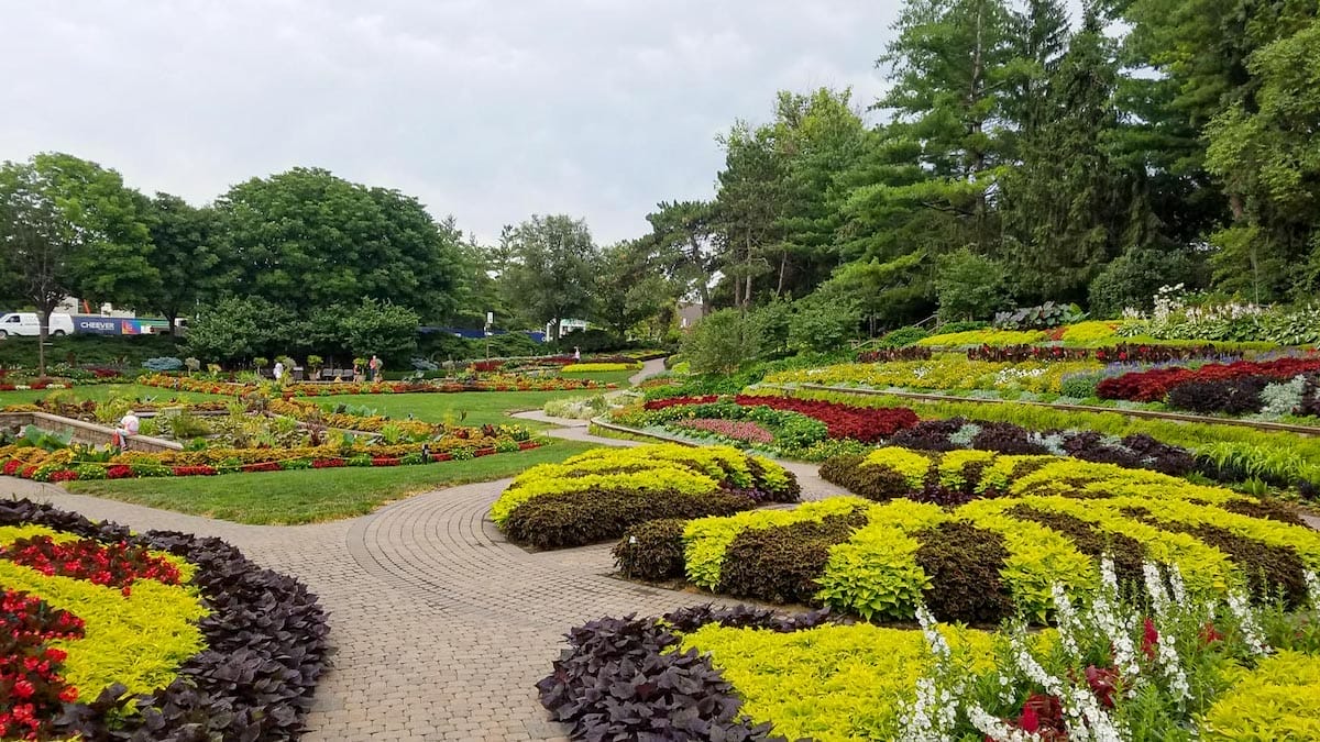 colorful displays at the Sunken Gardens in Lincoln Nebraska