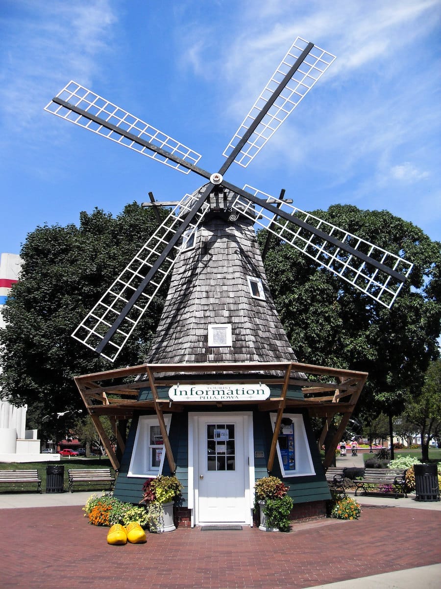 Windmill at the Pella Iowa visitor and information center