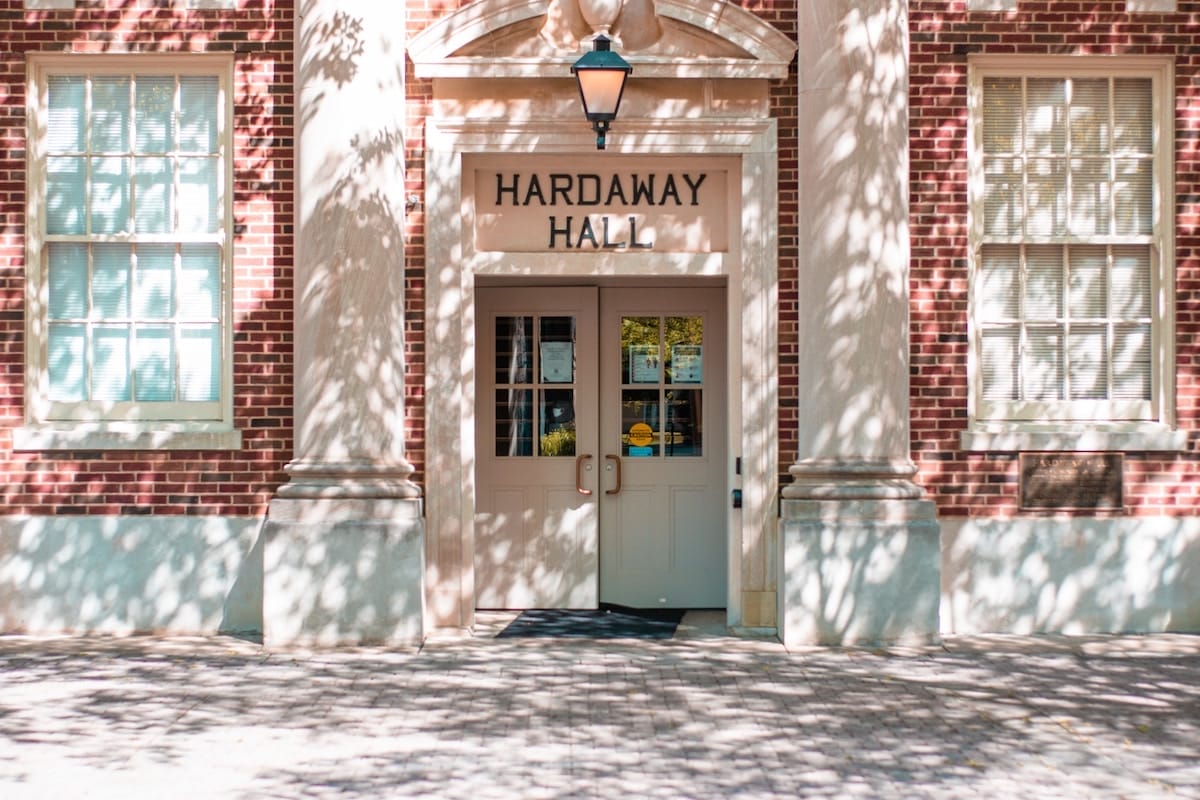 Hardaway Hall, a brick building on the campus of the University of Alabama