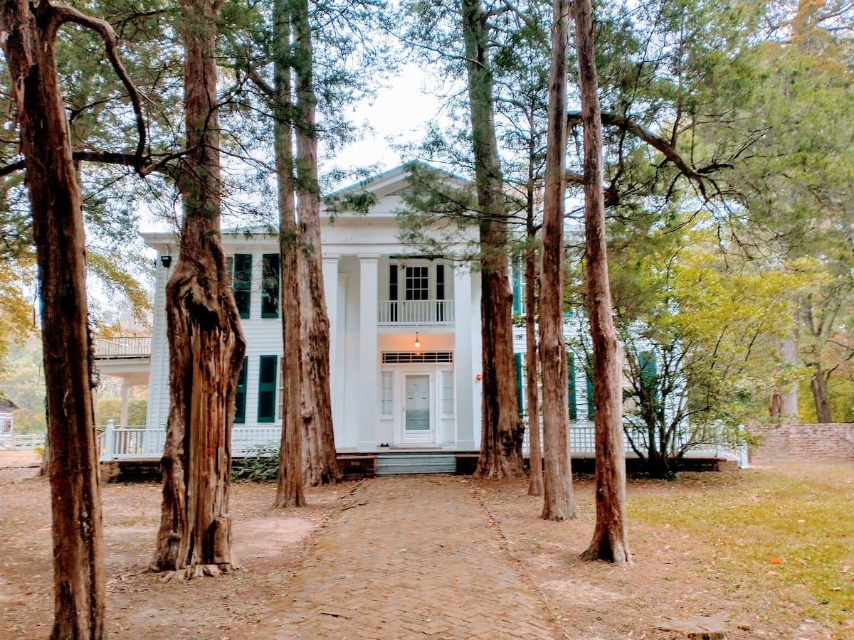 exterior of Rowan Oak, William Faulkner's former home in Oxford, Mississippi